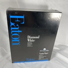 Eaton 25% Cotton Fibre Paper 20 lb Diamond White 500 Sheets Typing 8.5x11