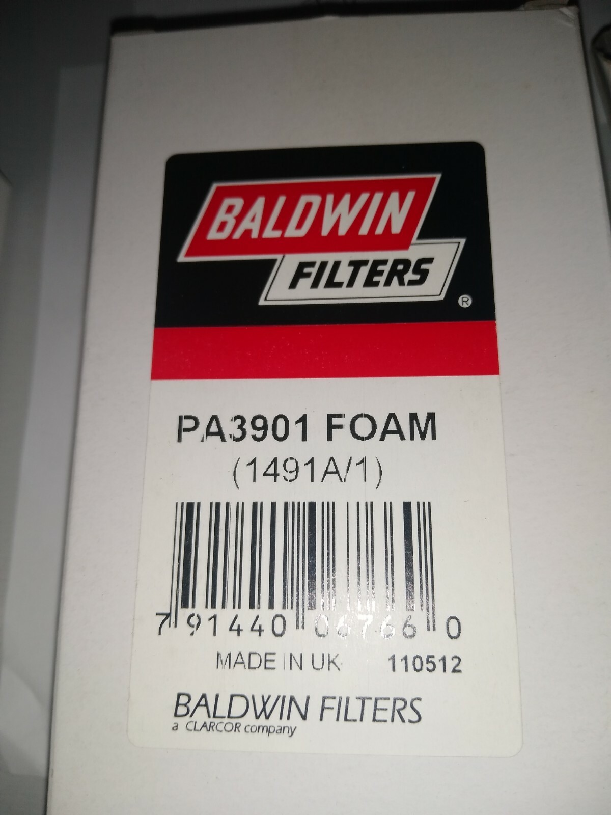 baldwin p3901 foam air filter fits toro(2408305s kohler)