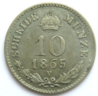 [R3891] 10 Kreuzer 1865 V, Franz Joseph I. (1848-1916)