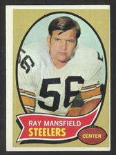 1970 TOPPS #107 RAY MANSFIELD Pittsburgh Steelers ROOKIE - NO CREASES - 06