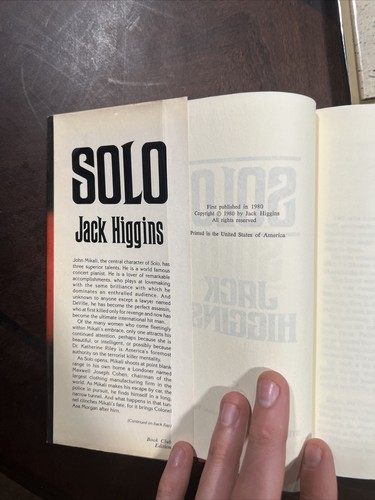 Touch the Devil, Solo, Midnight Runner, Storm Warning: Jack Higgins-Some 1st Ed. - Imagen 4 de 13