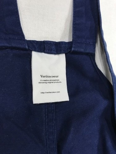 Veritecoeur Worker Pants Japan 2 Blue Chino Cotton Overalls Trousers Salopette  - Picture 14 of 24