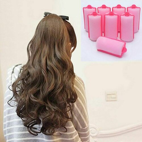 Want Curl Hairs at Home? 12 Pieces Pink Foam Hair Rollers Curlers Lady Xmas  Gift | eBay