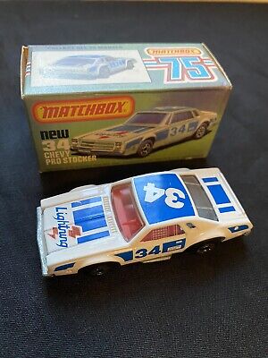 Matchbox 1980 Lesney 1-75 No 34 Chevy Pro Stocker Race car NIB Stellar! | eBay
