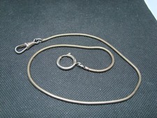 VINTAGE POCKET WATCH CHAIN VEST HOOK 17" ! ccc7