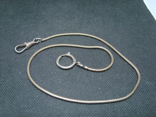 VINTAGE POCKET WATCH CHAIN VEST HOOK 17" ! ccc7