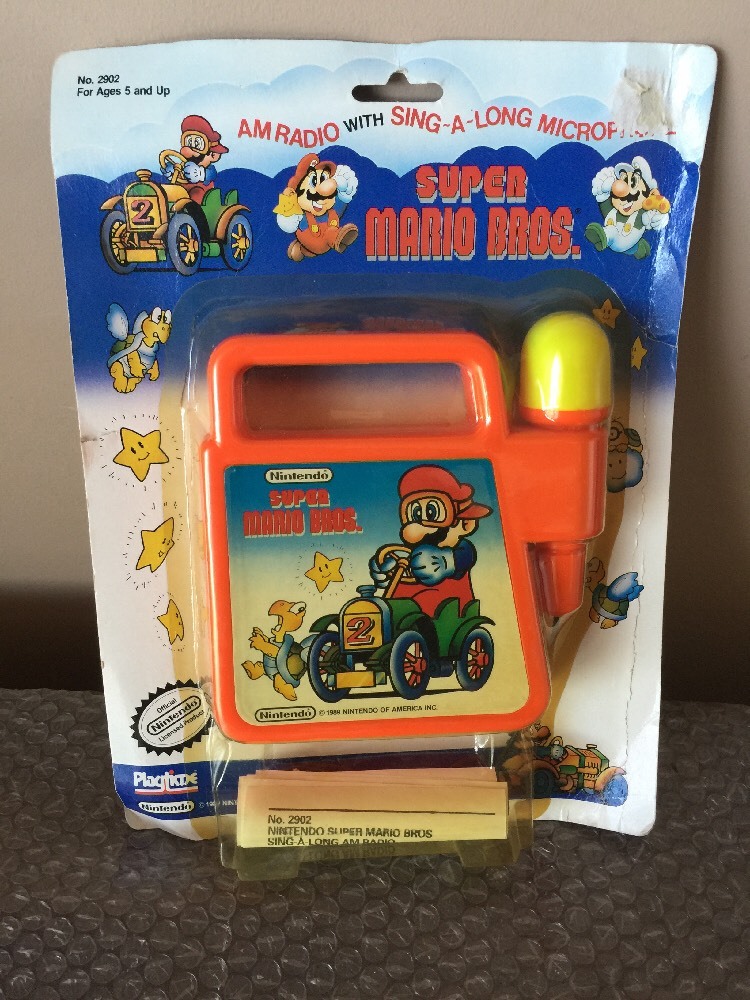 Vintage 1989 Nintendo Super Mario Bros AM Radio w Singalong