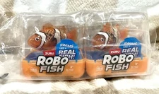 2 Pack Zuru Robo Alive  Clown FISH Color Change Water Activated NEMO Orange Toy