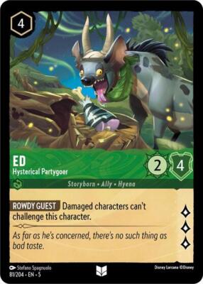 1x Ed - Hysterical Partygoer NM Eng Lorcana - Shimmering Skies