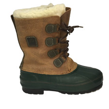 Sherpa  Leather Lined LACROSSE Winter Boots Duck Waterproof Sz 7 Lace Up Green