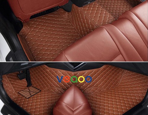 Leather Car Floor Mats for Audi Q7- 7 seats 2016-2018 All Weather Carpets Liner - Imagen 18 de 24