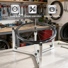 26IN Bicycle Wheels Weaving Stand Repair Shelf for Bike Wheel Trimming Repairing