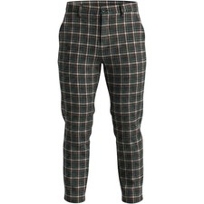 American Eagle  Green Plaid Pants Woman 4 Super Hi Rise Skinny Trouser Preppy