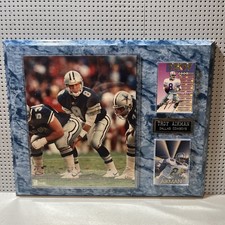 Dallas Cowboys Troy Aikman 2000 NFL Commemorative Cards And Plaque ExcCo.