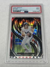 2024 PANINI SELECT BLACK & RED SHOCK #117 BO NIX PSA 9 Denver Broncos
