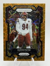 2023 Panini Prizm Football Orange Laser Daron Payne Commanders 295