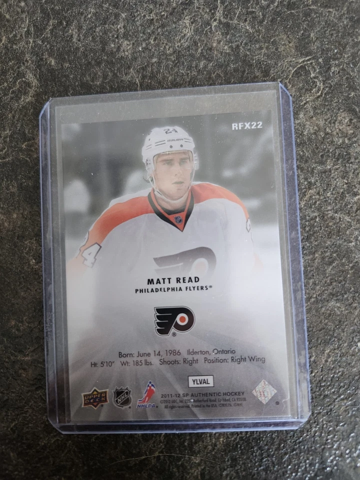 2011-12 Sp Authentic Rookie Holo FX Matt Read Card# RFX22 - Image 2 of 2