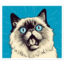 Popart Himalayan Cat - Vinyl Decal Sticker - Car Window Laptop - ebn11863