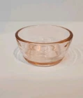 Pink Depression Glass Berry Bowl. Vintage 3¾" Wide 2" Tall Rippled Bowl.