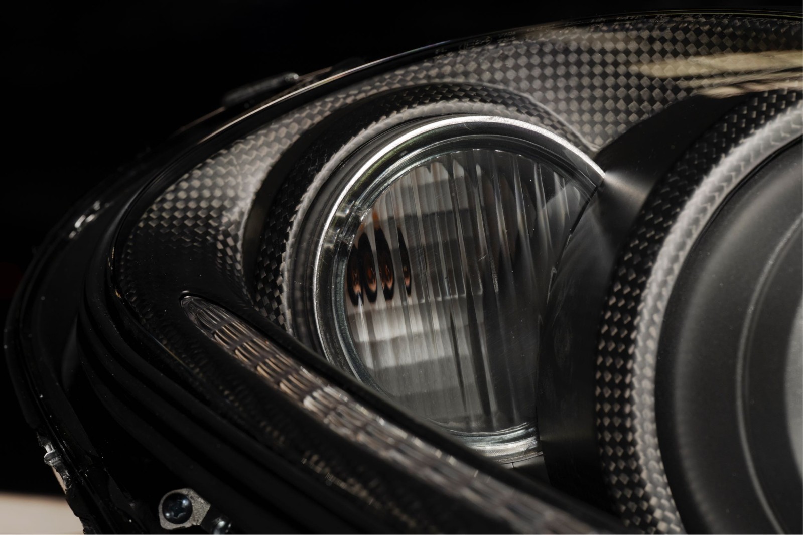 NEW SET LEFT + RIGHT:  FERRARI F430 COUPE SCUDERIA HEADLIGHTS RHD CARBON AMBER