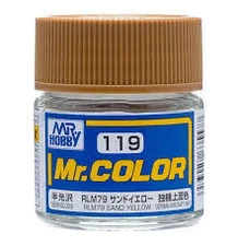 Mr. Hobby Mr. Color Lacquer C119 Semi-Gloss Sandy Yellow RLM76 10ml C119