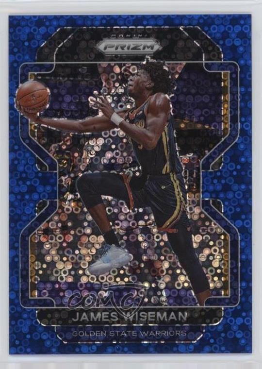 2021-22 Panini Prizm Fast Break Blue Prizm 57/150 James Wiseman #61 w5b