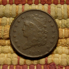 1835 CLASSIC HEAD HALF CENT, VF DET.  ~  NICE TONING & DETAILS, LIGHT POROSITY