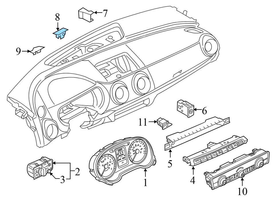 AUDI A3 QUATTRO 2015-2020 - Luz solar ambiental / Sensor de luz solar 8V0907451 Foto 3 de 4