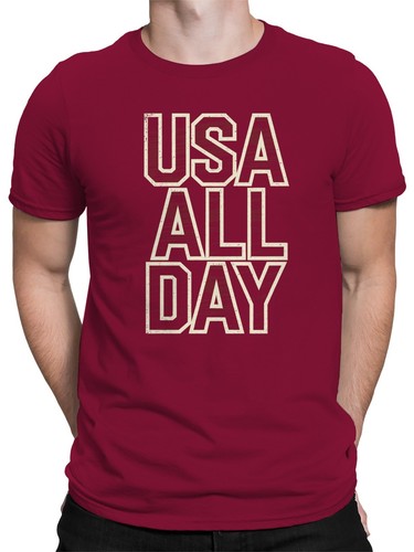 USA All Day Graphic Men's T-shirt - Picture 2 of 6