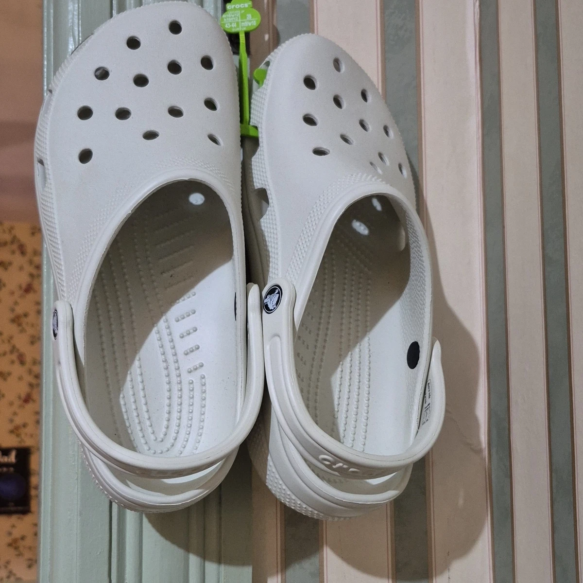 Crocs Crocband Clogs Unisex White Slip On Casual Shoes M9/W11 EU 42-43 Highsnobiety Sneakers #HSKicks | @crocs just gave its laid  main image 3