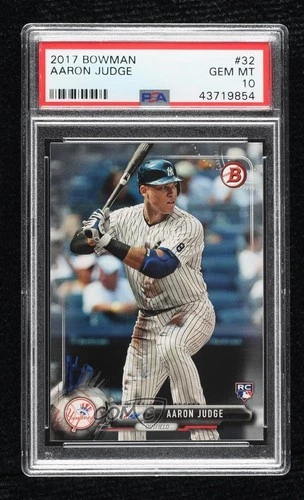 2017 Bowman Aaron Judge #32 PSA 10 GEM MT Rookie RC
