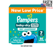 Pampers Baby Dry Baby Diapers,Size 7, 86 Count Select for More Options 