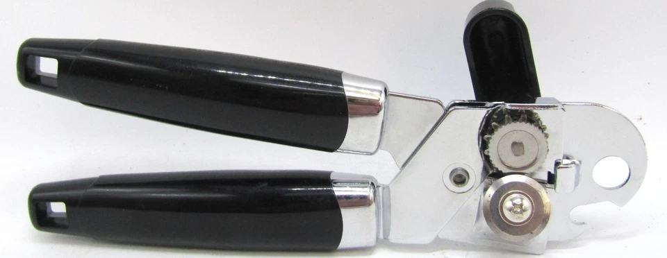 Abridor de lata manual Farberware Professional com abridor de garrafa embutido preto - Imagem 2 de 4