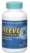 Aleve Liquid Gels Naproxen Sodium 220mg Pain/Fever Relief, 160 Capsules 01/2027