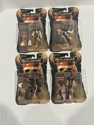 Set Of 4 Pirates of Caribbean Dead Man Chest Captain Sparrow Action Figures