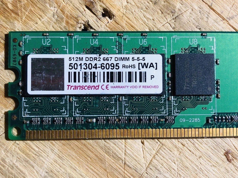 Transcend Memory Module 512mb DDR2 667 DIMm 5-5-5 - Image 2 of 4