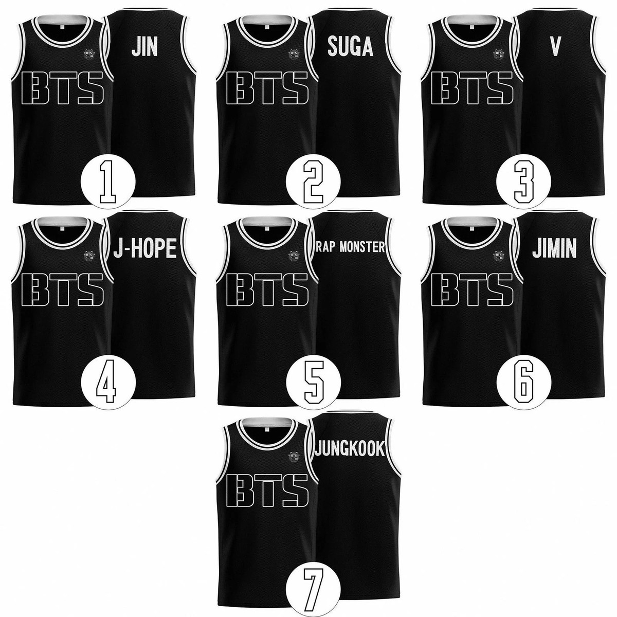 BTS JERSEY 2013 DEBUT ERA TANK TOP BASKETBALL KPOP SHIRT FOR