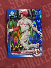 2022 Bowman Chrome Logan Cerny 1st Bowman Blue Lava Refractor /150 Phillies (RC)