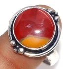 Mookaite 925 Silver Plated Gemstone Ring Us 10.5 Aesthetic Jewellery JW