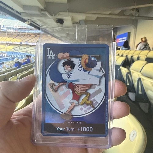 2026 Dodgers x One Piece Night Promo Card Monkey D Luffy SGA - FREE SHIPPING
