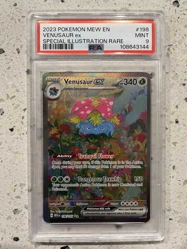 Pokémon Venusaur ex 198/165 SV151 Illustration Rare Holo PSA 9 2023