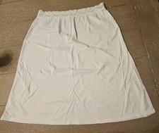 Vassarette LARGE White Nylon 24" Long Half Slip 11073