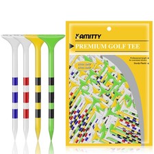 Kamitty Golf Tees Plastic, Unbreakable Golf Tee 3 1/4" Pack of 50/80 with Big...