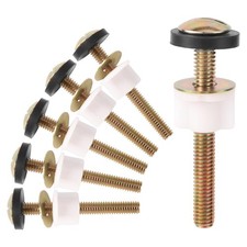 6 Pack Toilet Seat Screws Kit, Heavy Duty Universal Toilet Seat Bolts Fastene...