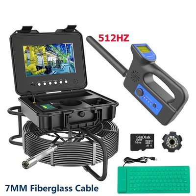 CableΦ 7mm Sewer Drain 10'' Screen Pipe 2MP 512HZ Locator AHD Borescope Camera