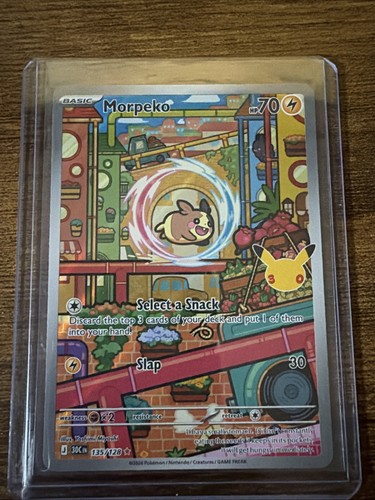 Morpeko 135/128 ME: 30th Celebration Illustration Rare Holo Pokemon NM