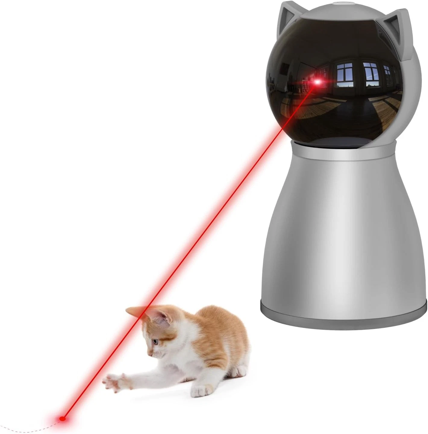 Laser Cat Toys for Indoor Cats,The 4th Generation Real Random Trajectory Gray