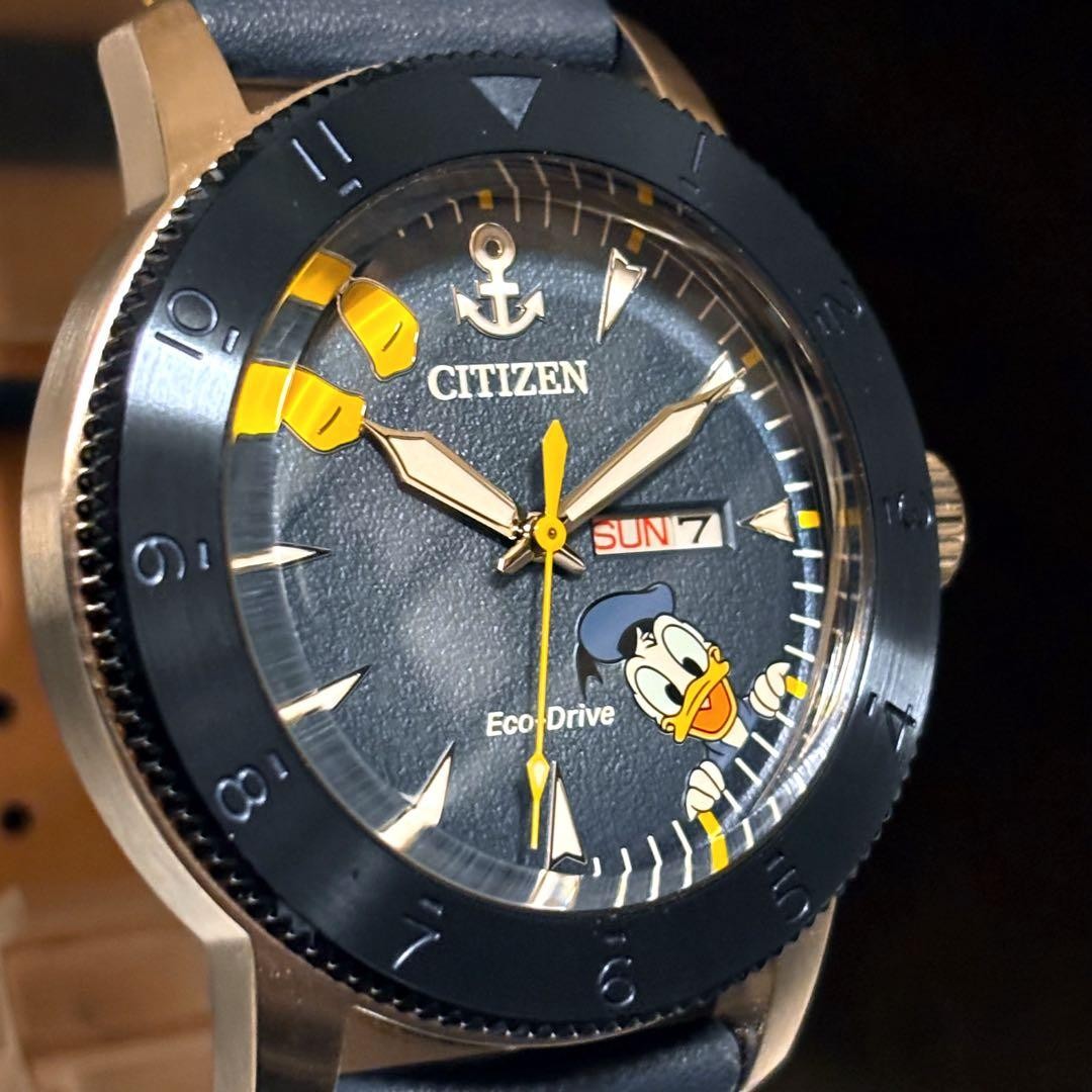 CITIZEN Disney Donald Duck Eco-Drive Men's Watch Blue 44mm 100M Box Refurbished image 5