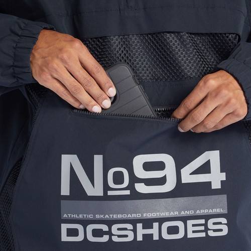 DC Shoes Mens Lofi Hooded Pullover Windbreaker Anorak Poncho Jacket - M - Picture 4 of 4