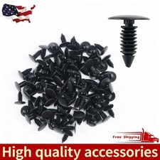 100pcs 8mm Car Auto Bumper Clips Hole Plastic Rivets Fastener Fender Push In Pin